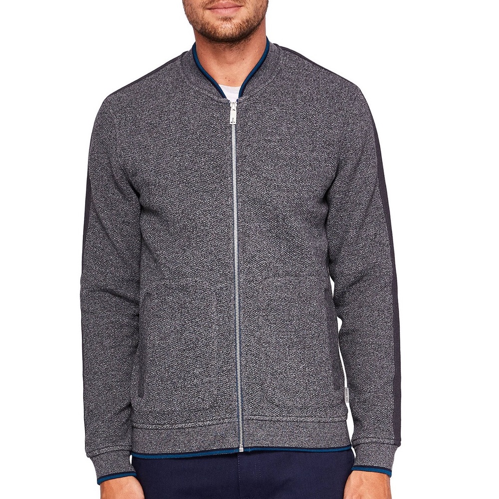 Ted Baker Whatts Bomber Jacket in Charcoal